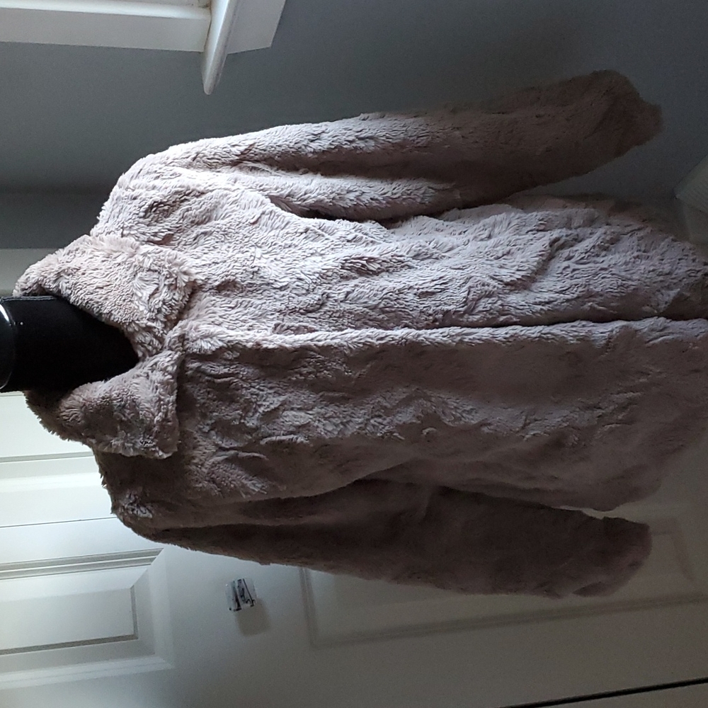 Weatherproof faux fur taupe jacket. Small